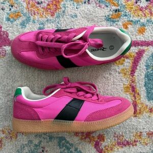 Pink and Black Sneakers